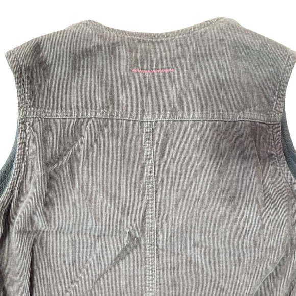 Free People Women’s XSmall Gray Corduroy Cargo Utility Multi Pocket Outdoor Vest - Picture 6 of 10